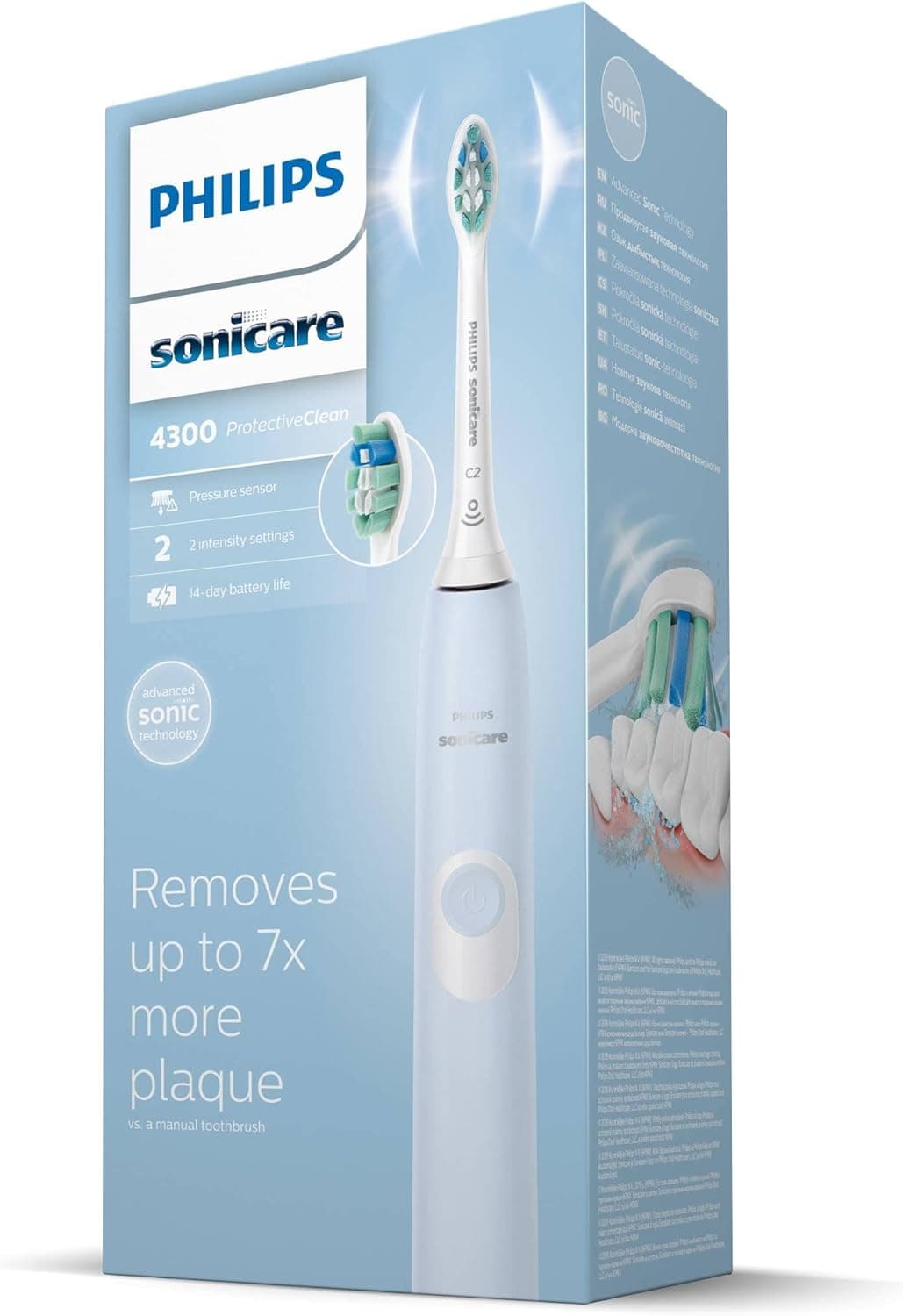 PHILIPS SONICARE HX6803 / 04 Escova de dentes ProtectiveClean 4300 - 1 modo - 2 intensidades - sensor de pressão n 1 cabeça