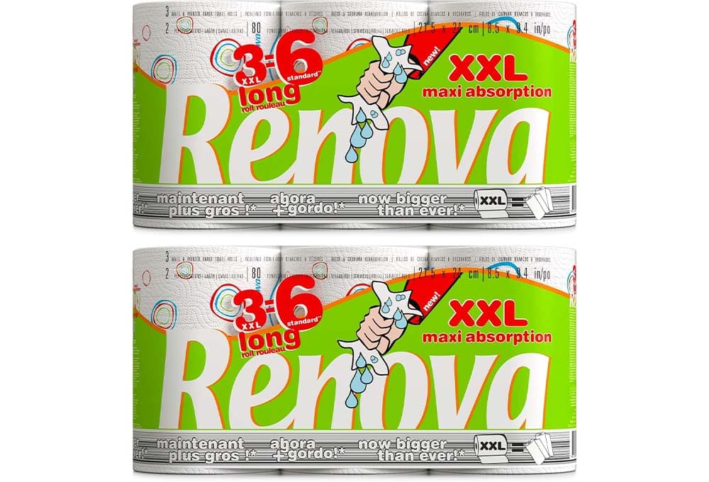 Renova Rolo de cozinha, 3 unidades (embalagem de 2)