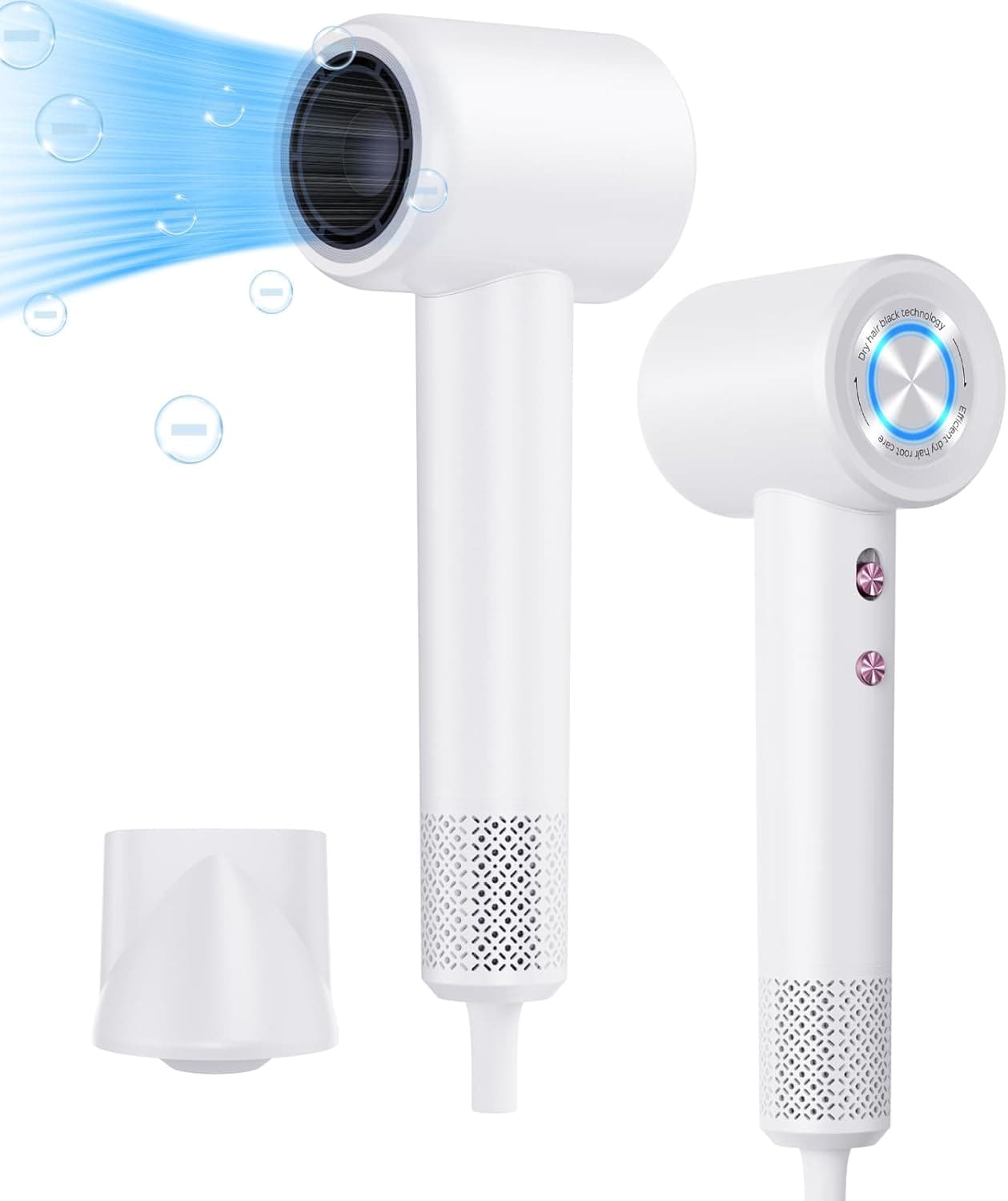 Panamalar GF03 | Secador de cabelo iónico profissional de 1600 W com motor de alta velocidade e bocal magnético rotativo