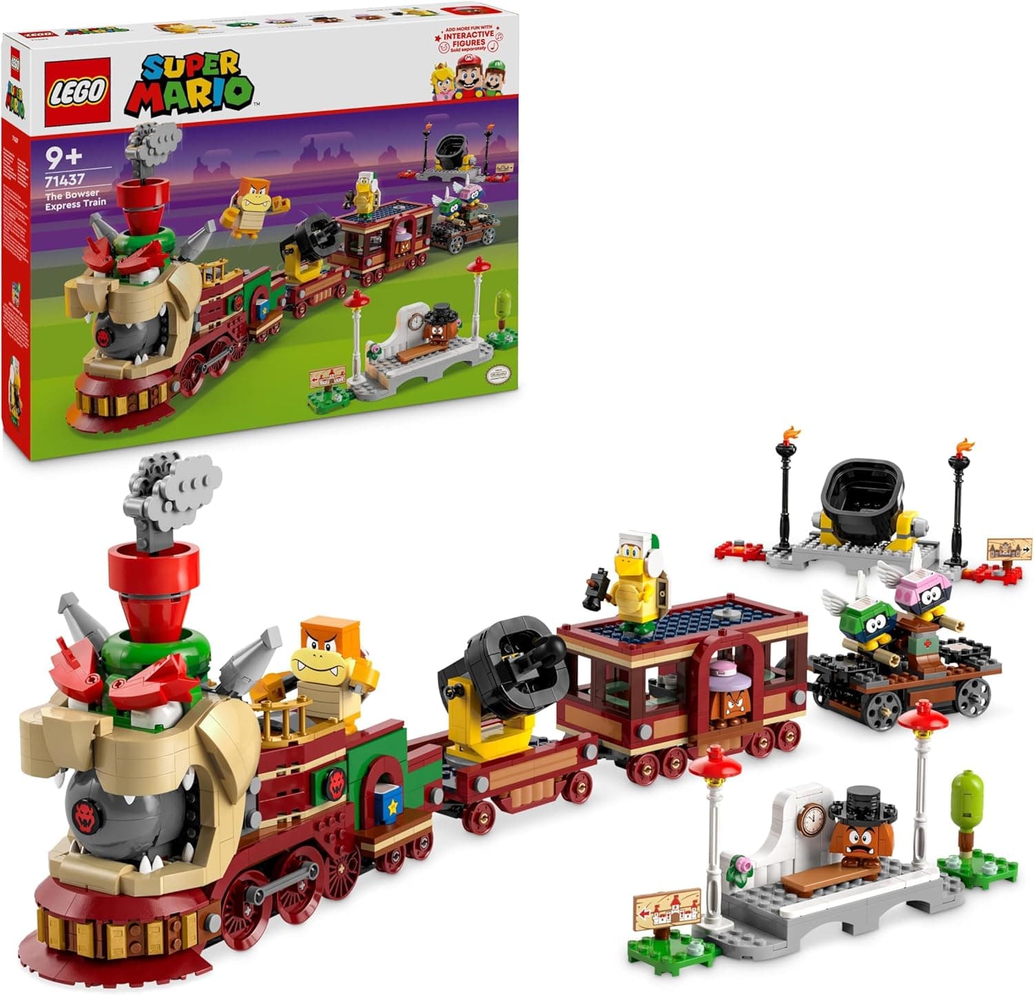 LEGO Super Mario Tren Expresso Bowser | Set de construção com figuras para crianças a partir dos 9 anos