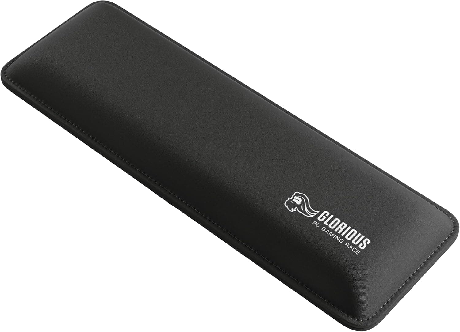 Glorious Gaming Apoio de pulso acolchoado para teclado (compacto, 25 mm de espessura), bordas costuradas anti-fiação, superfície lisa, base de borracha antiderrapante, firmeza média