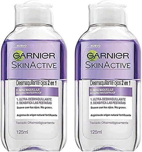 GARNIER Removedor de maquilhagem 2 em 1 Skin Active - 125 ml (embalagem de 2)