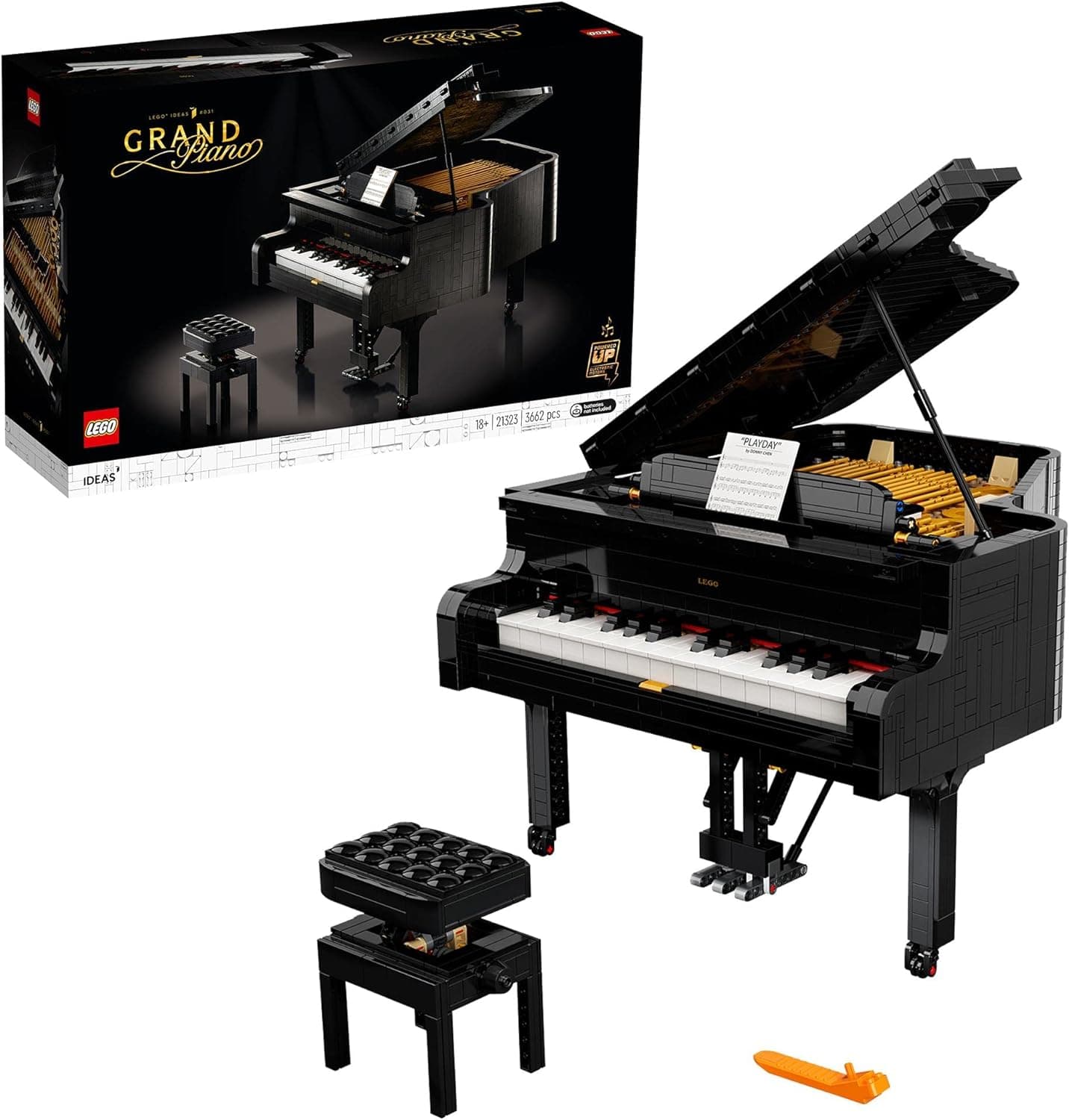LEGO 21323 Ideias piano de cauda de adultos, casaco para construir, presentes para músicos, decoração para casa e escritório