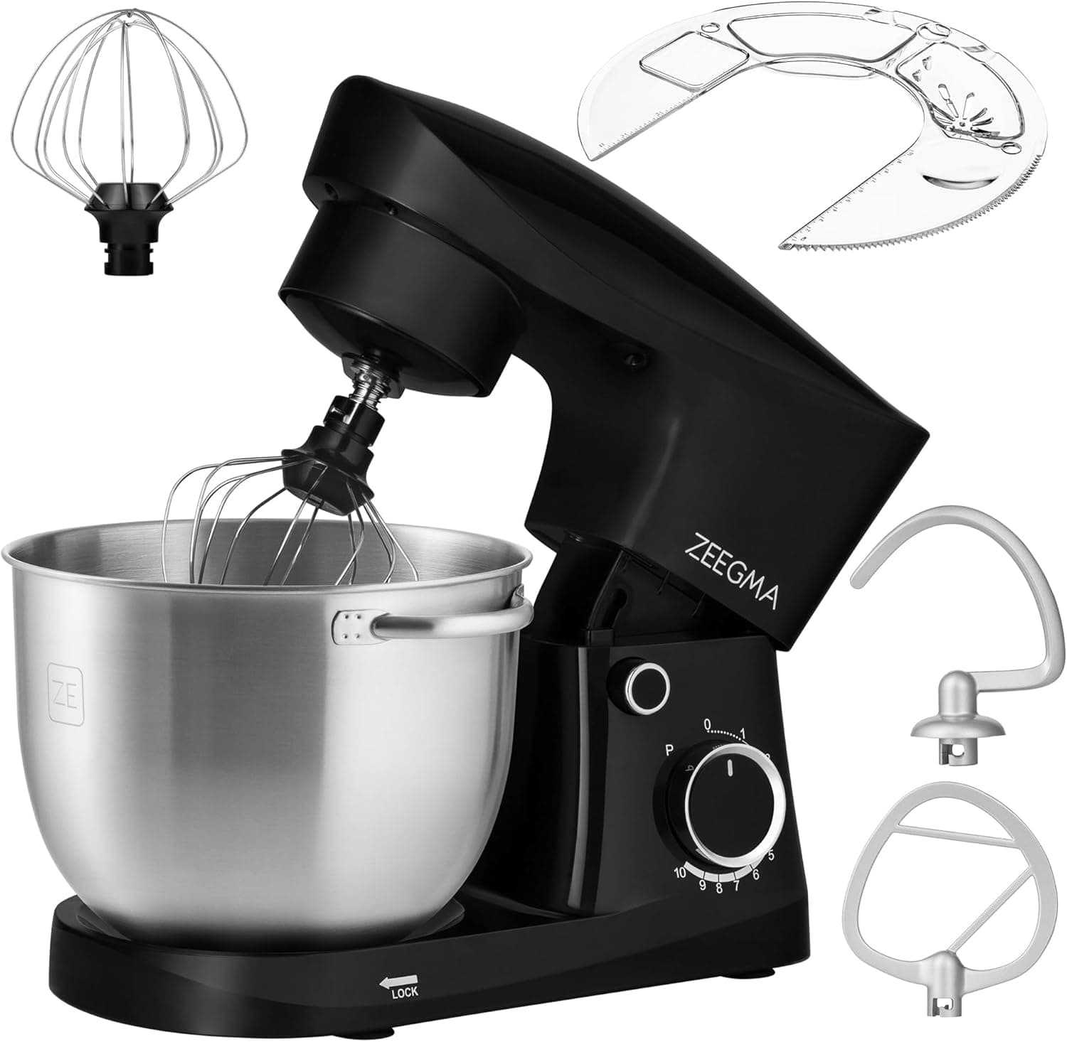 Zeegma Planet Easy | Robot de cozinha multifunções 1500 W com taça 5,2 L e acessórios