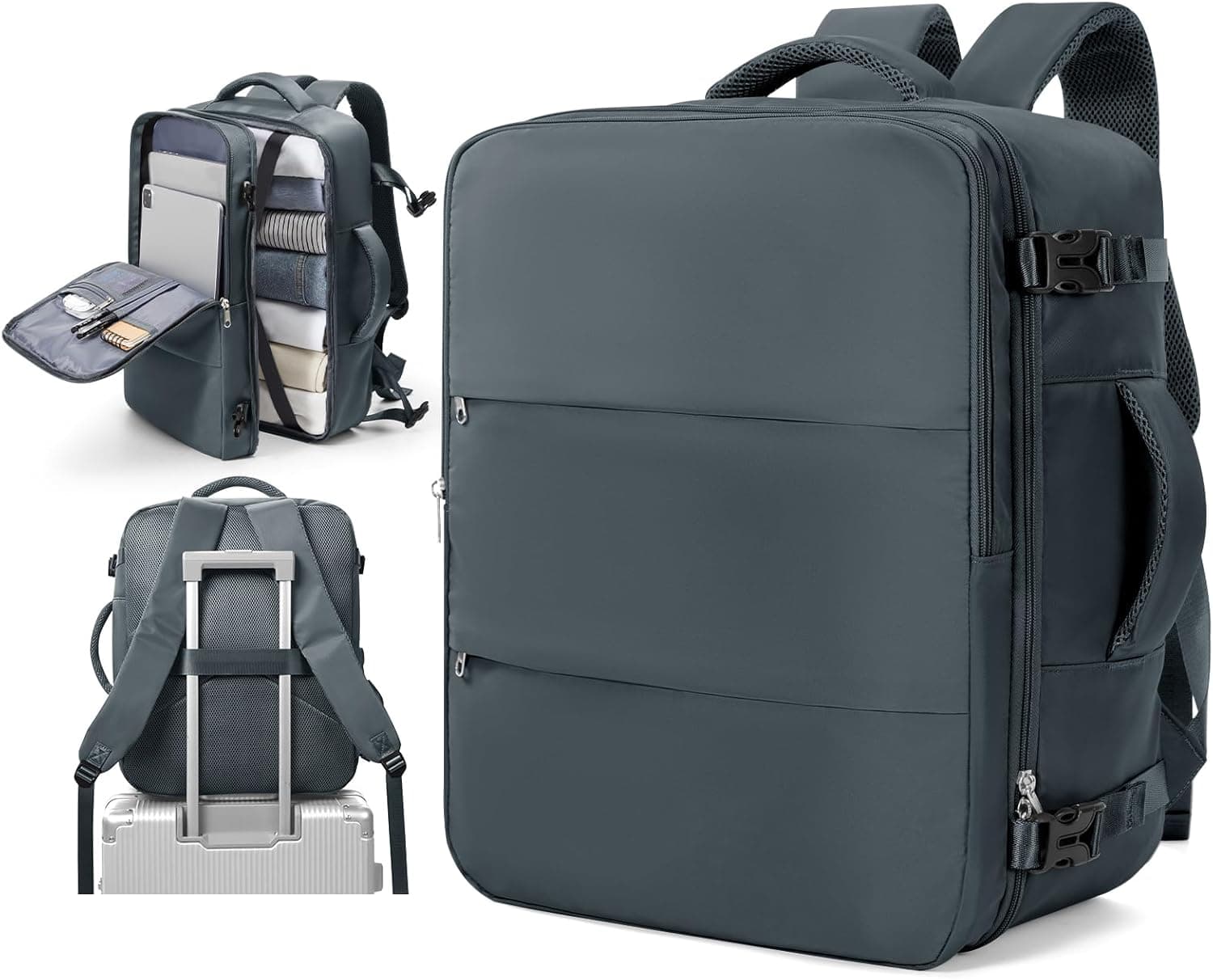 SZLX Mochila viagem cabine avião 40 x 20 x 25 mulher Ryanair malas de cabine 45 x 36 x 20 Easyjet mochila de bagagem de mão para portátil 14 polegadas impermeável mala de viagem homem para trabalho