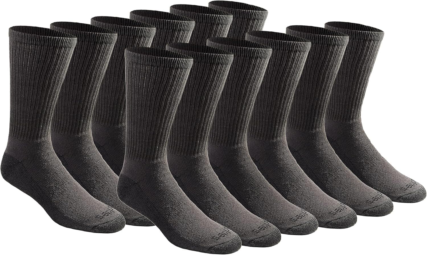 Dickies Men's Dri-tech Moisture Control Crew Socks, Meias para homem, pack de 12 pares