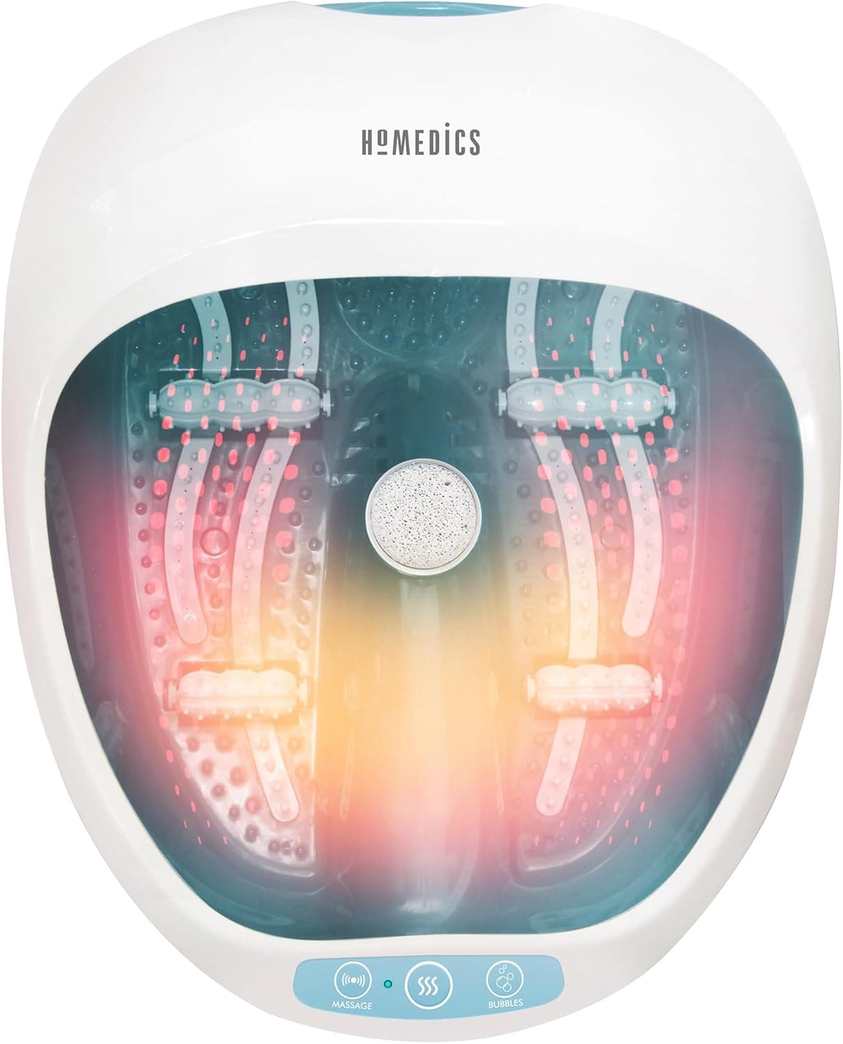 Homedics Banheira spa massajador para pés 4 em 1, hidromassagem para os pés, terapia magnética, vibração e calor, acessórios pedicure