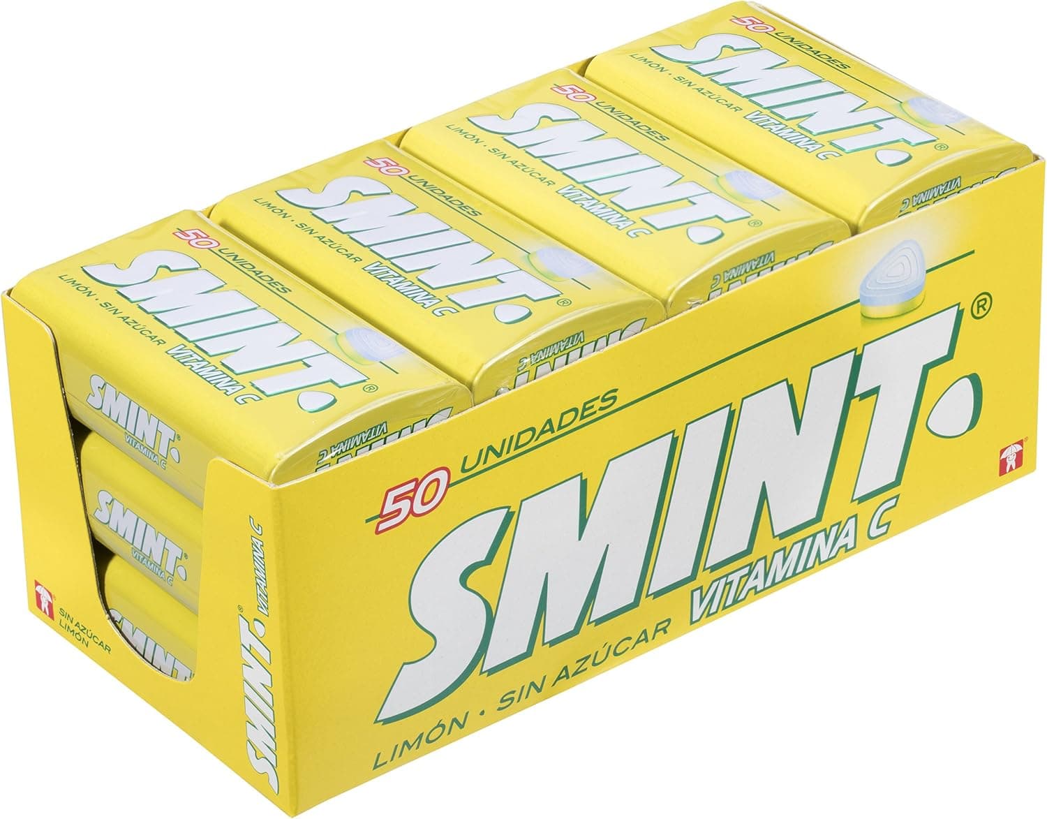Smint Tin-limão, caramelo comprimido sem açúcar - 12 unidades de 35 g. (Total 420 gr.)