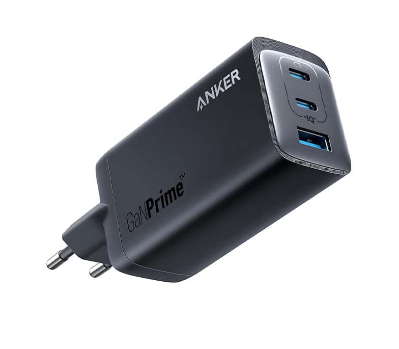 Anker Carregador USB C, carregador Anker 737 (GaNPrime 120W), carregador rápido e compacto de 3 portas para MacBook Pro/Air, iPad Pro, Galaxy S22/S21, DELL XPS 13, Note 20/10, iPhone 13/Pró, Pixel