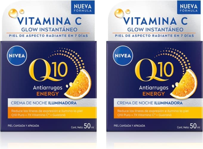 NIVEA Q10 Energy creme noturno anti-rugas energizante (50 ml), creme antirrugas para uma pele radiante e de aparência saudável em 8 h, creme reafirmante com antioxidantes