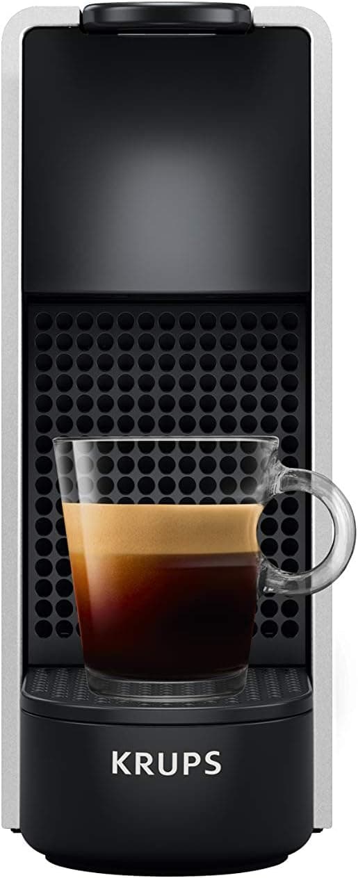 KRUPS Nespresso XN110E Essenza Mini - Cafeteira compacta (1260 W, pressão da bomba de 19 bar, desligamento automático), cor prateada
