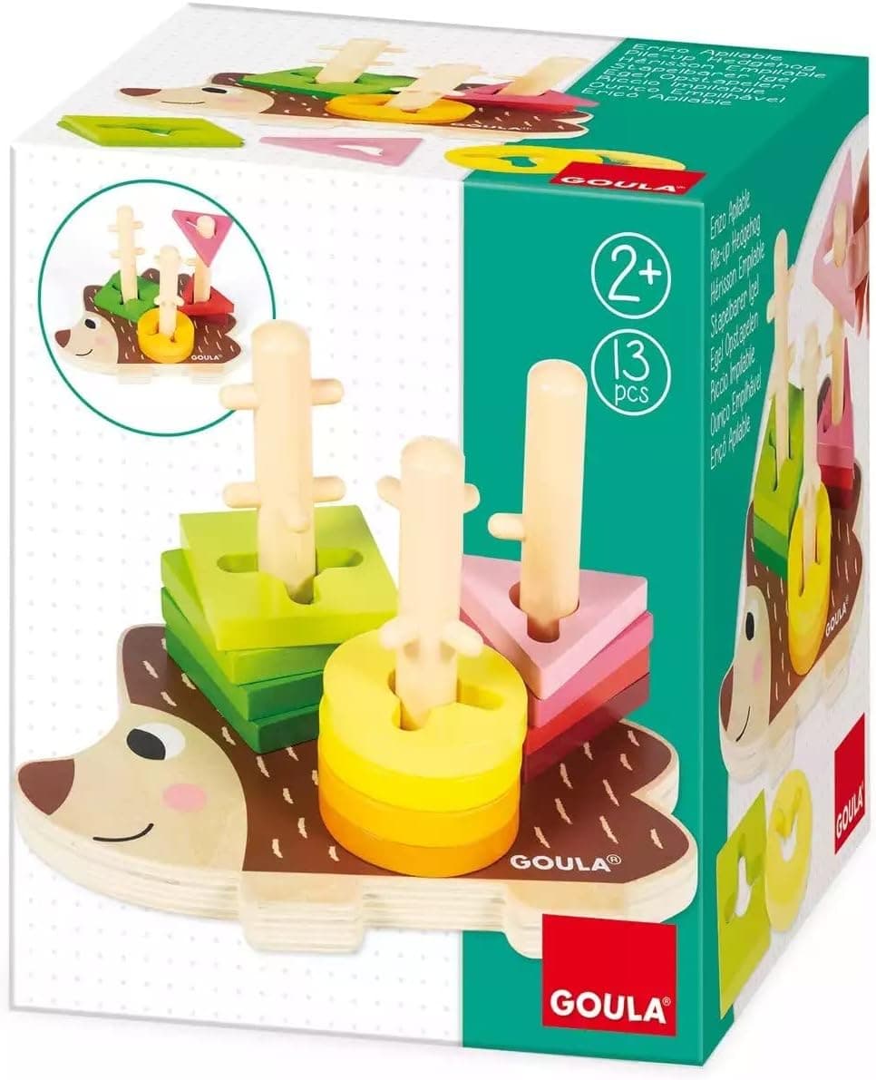 Goula - Ouriço empilhável, brinquedo pré-escolar de empilhar a partir de 2 anos