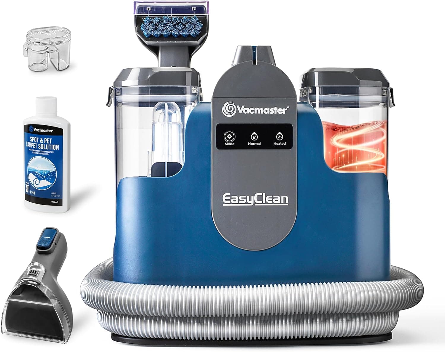Vacmaster SCC1201H 1200W Aspirador de limpeza de tapetes com tecnologia de aquecimento dispositivo de limpeza de tapeçaria ideal para limpar, sofás, assentos de carro, tapetes