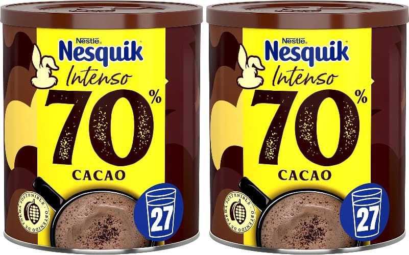 NESTLÉ NESQUIK Intenso 70% cacau solúvel 300g x2