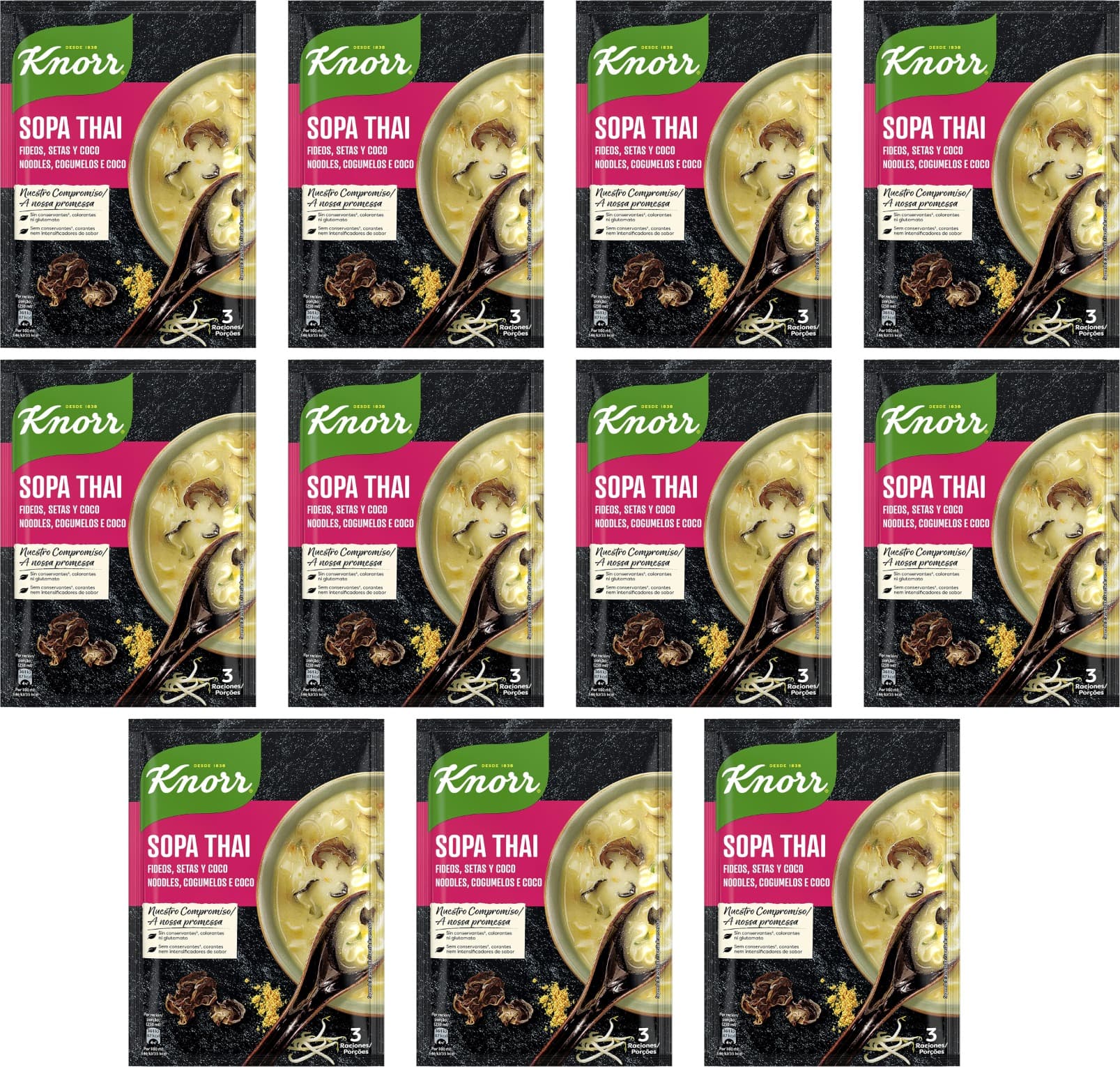 Knorr Sopa Tailandesa | Mistura desidratada para sopa tailandesa, 69 g x 11