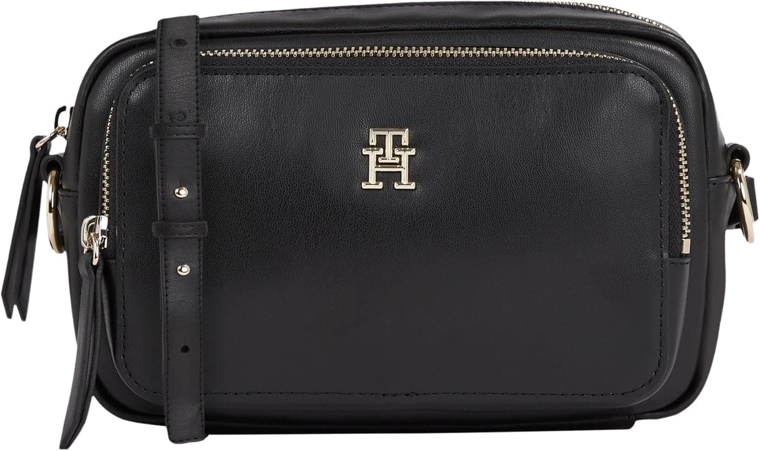 Tommy Hilfiger Mala de ombro para mulher Soft Utility Camera Bag pequeno, preto 