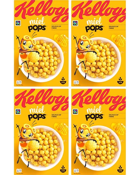 Kellogg's Mel Pops cereais 400 g x 4