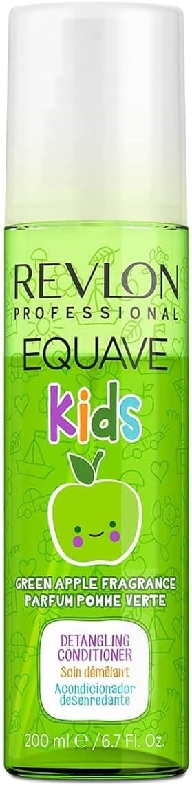 REVLON PROFESSIONAL - Equave Kids, condicionador para crianças sem enxaguar, desembaraçar e previne a formação de nós, traz brilho e suavidade, aroma de maçã verde - 200 ml