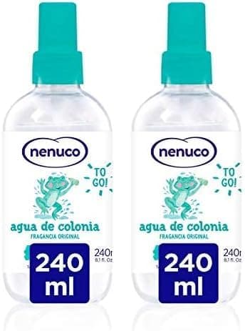 Nenuco Água de colónia recomendada para bebés recém-nascidos (a partir de 3 meses), fragrância original, formato em spray de 240 ml (embalagem de 2)