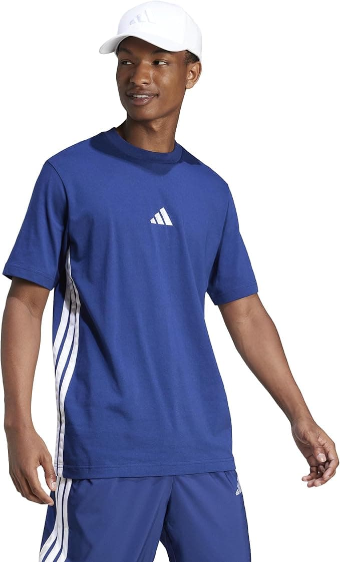adidas Essential Three Stripes Single Jersey T-shirt para homem