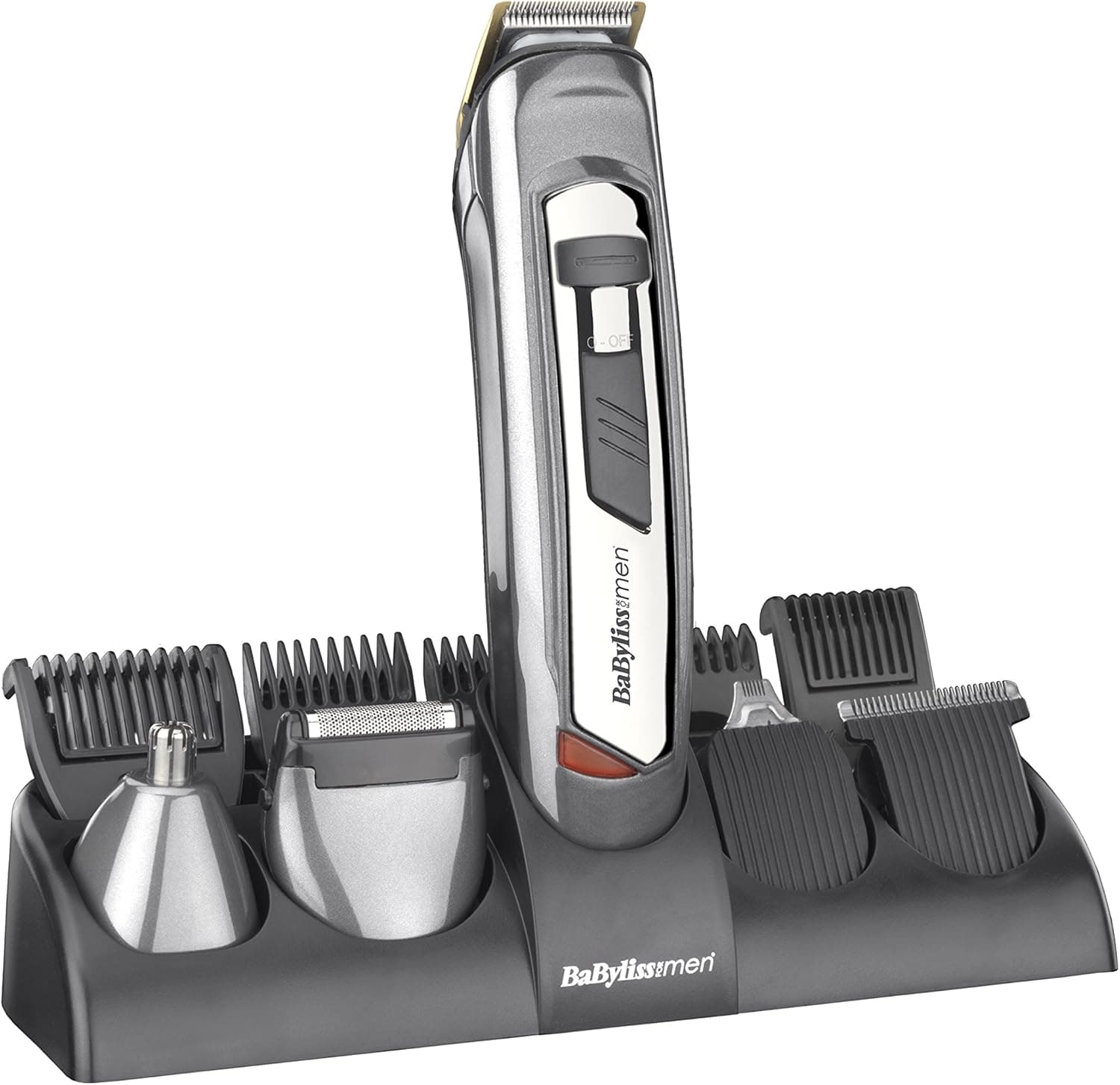 BaByliss 7235U 10-in-1 Aparador de rosto e corpo para homem com acessórios