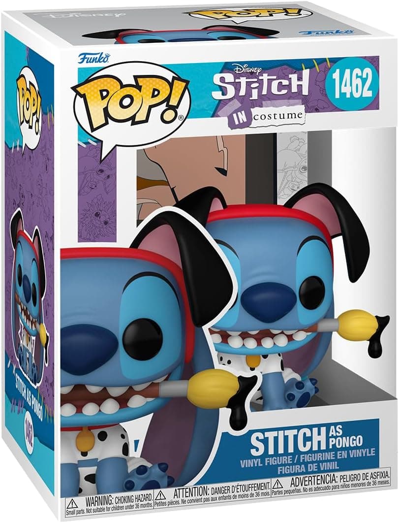 Funko Pop! Disney: Stitch Costume - 101 Dalmatians Pongo - Lilo and Stitch - Figura de vinil colecionável