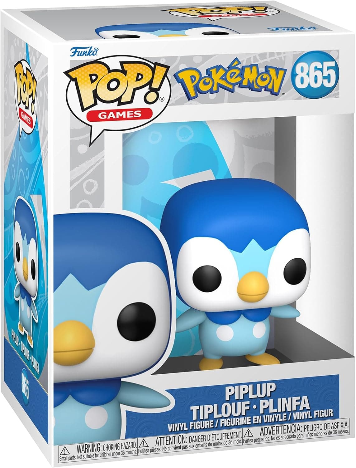 Funko Pop! Games Pokemon Piplup | Figura colecionável em vinil para crianças e adultos