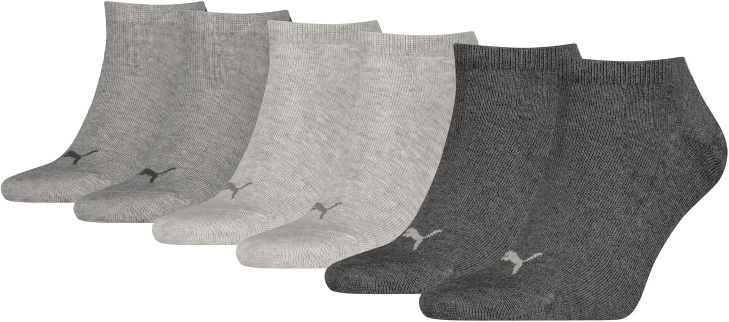 Puma Sportsocken Invisible 3P Meias para adulto unissexo, conjunto de 3 pares