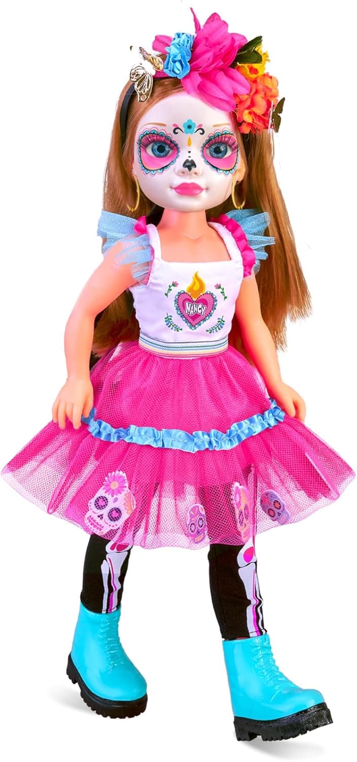 Nancy – Um Dia de Catrina, Boneca com Fato Tradicional Mexicano e Rosto Decorado, Edição Especial do Dia dos Mortos, para Crianças a partir dos 3 Anos, Famosa