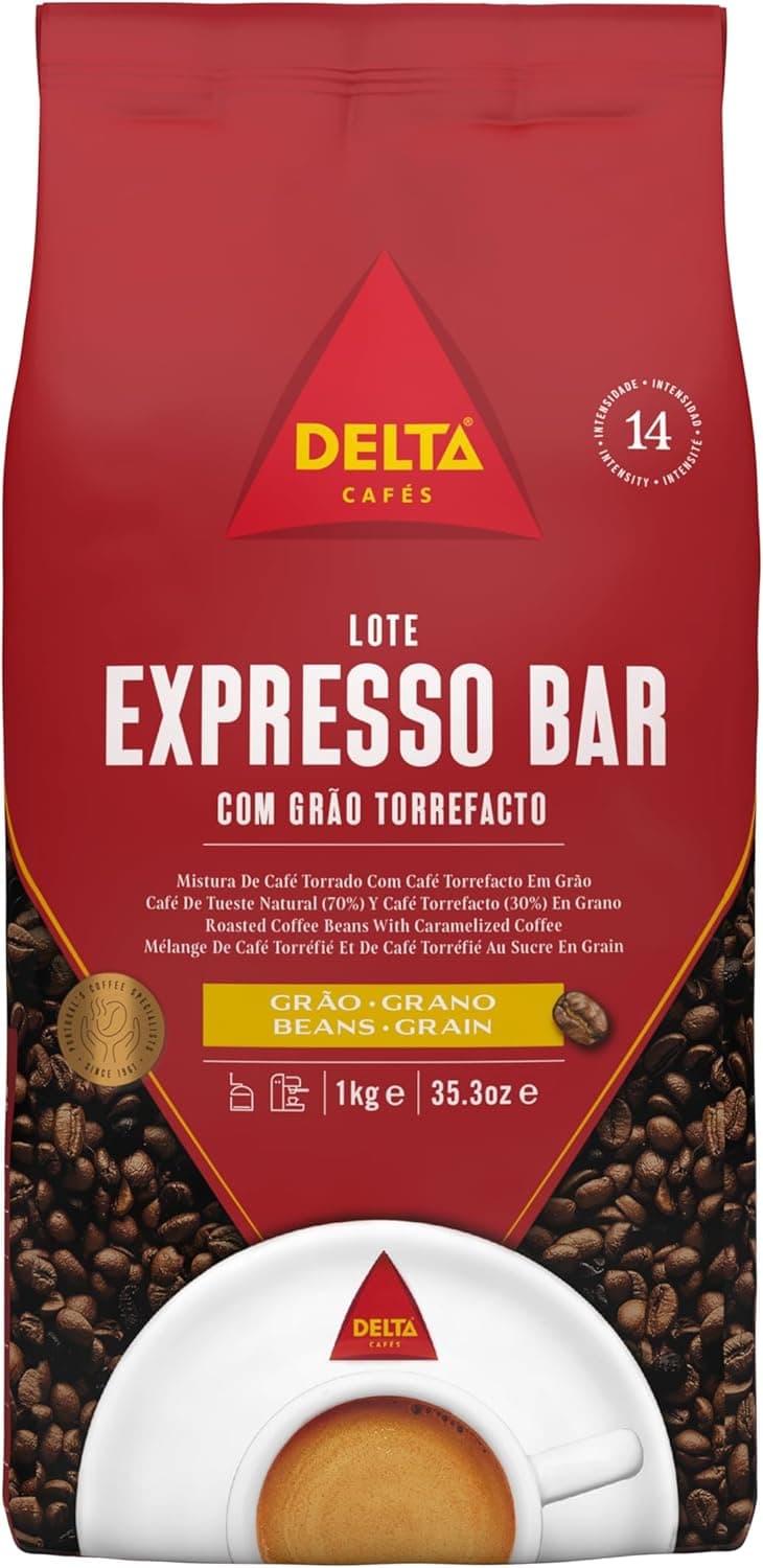 Delta Cafés Espresso Bar | Café em grão com aroma da América Central e robusta africana, 1 kg