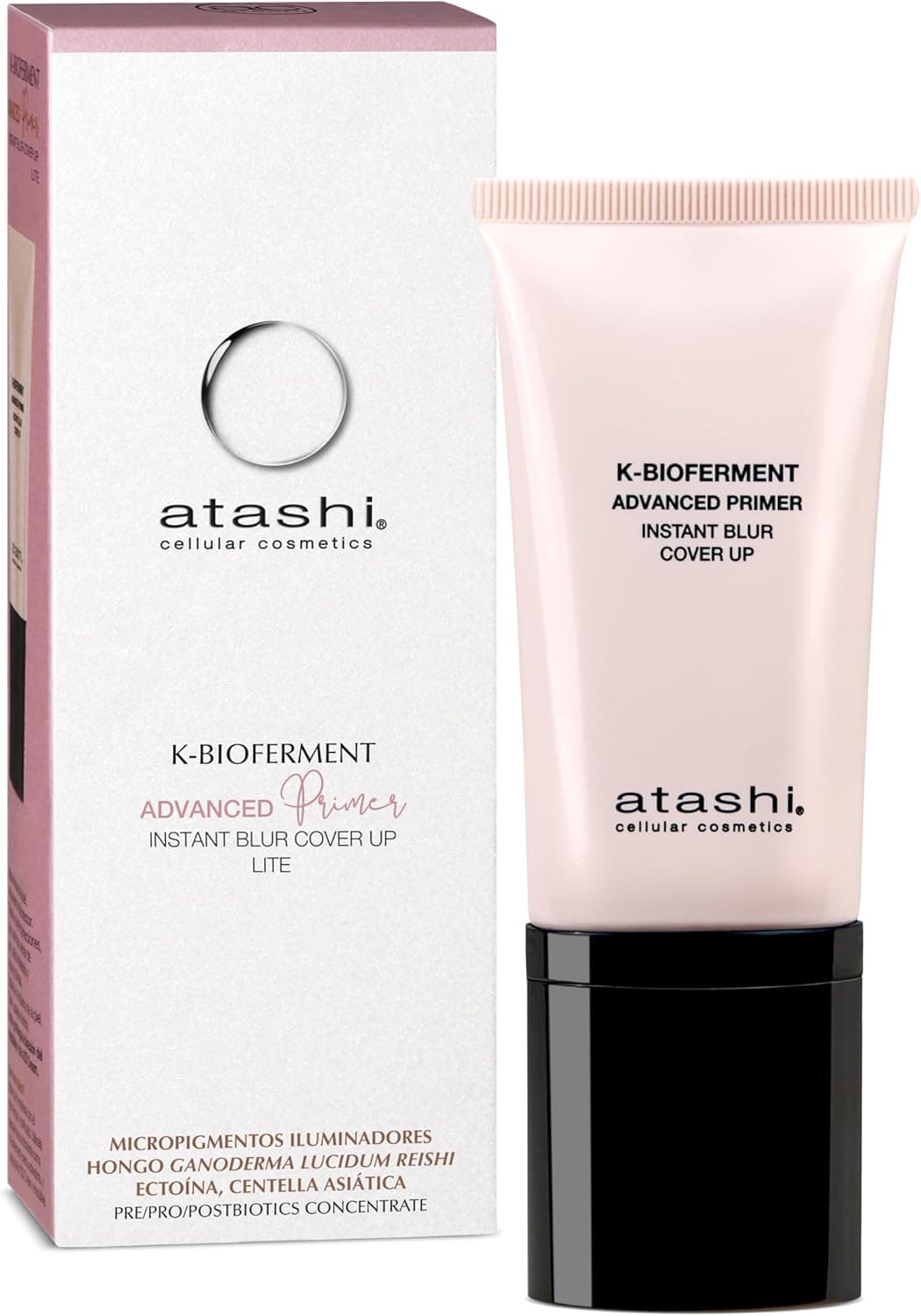 Atashi K-Bioferment Instant Blur | Advanced Primer facial anti-idade, pele macia e sedosa. Pele jovem ao vivo, cobertura Lite, 50 ml