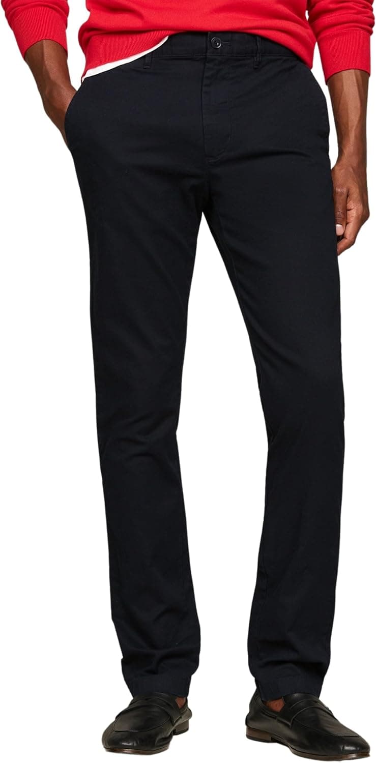 Tommy Hilfiger Calças chinesas para homem Bleecker Essential Twill Slim Fit