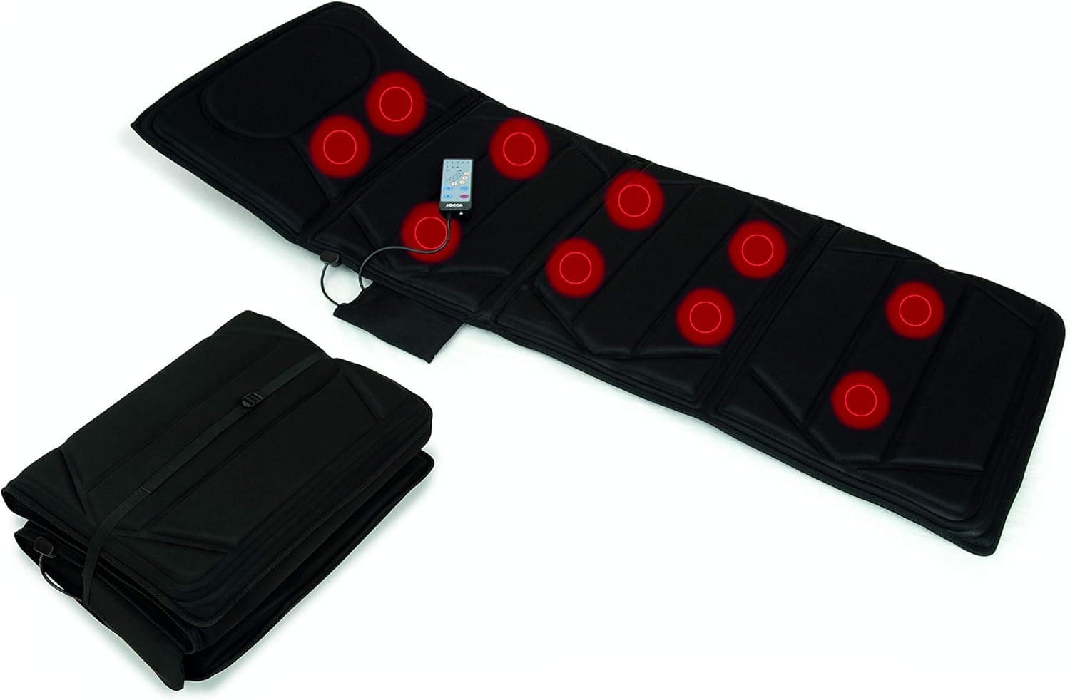 Jocca - Colchão massajador com 10 motores, 4 zonas de massagem, terapia de calor, 5 modos, intensidade ajustável, 174 x 60 cm