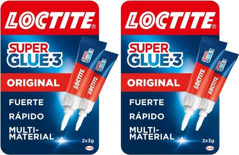 Loctite Super Glue-3 original, cola universal com resistência tripla, adesivo transparente, cola instantânea e força instantânea, 2 x 3 g