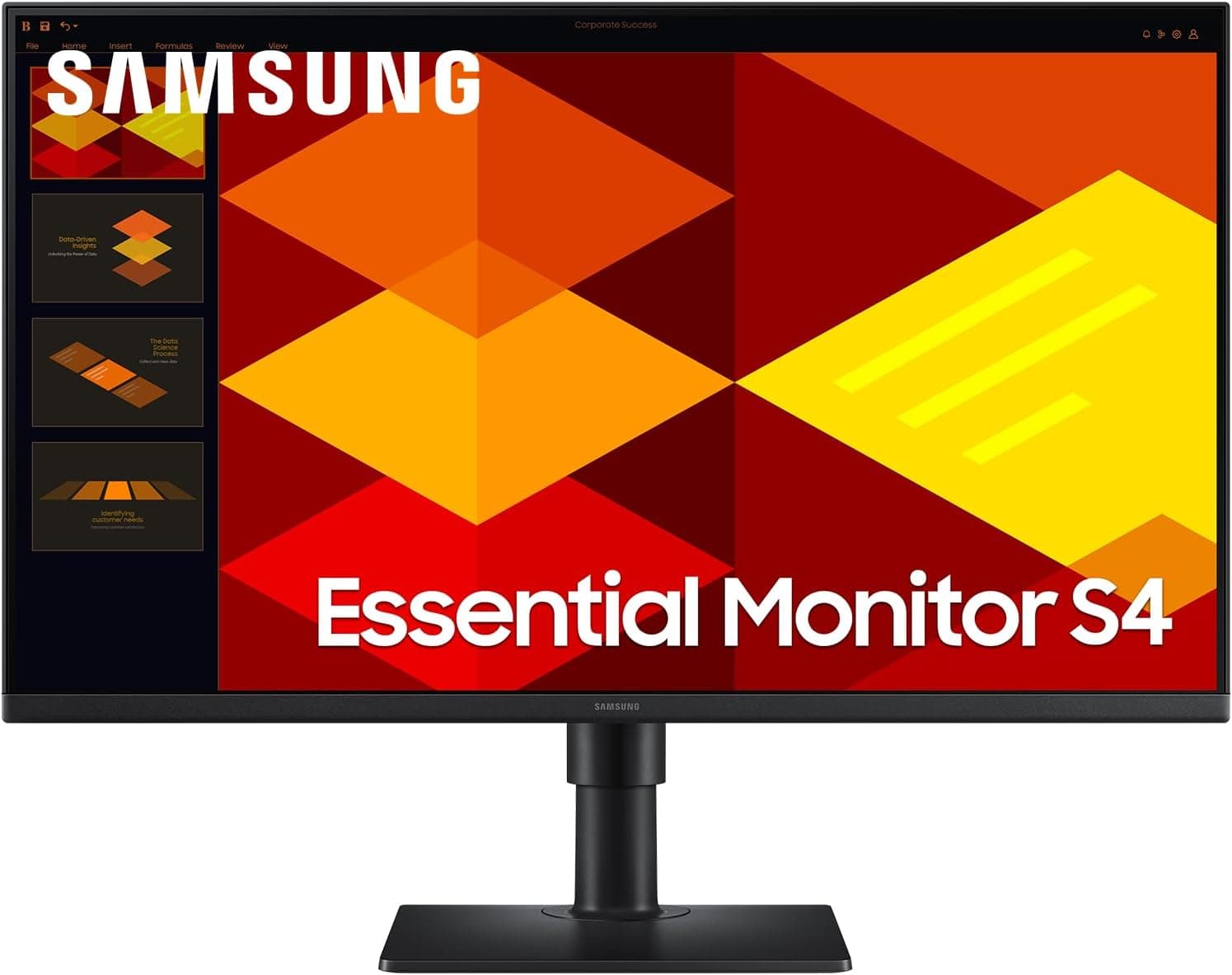 Samsung S40GD Essential Monitor 24", Full HD, painel IPS, taxa de atualização de 100 Hz, Eye Saver Mode, Super Slim Design, Less Screen Flickering, altifalantes integrados, contectividade múltipla