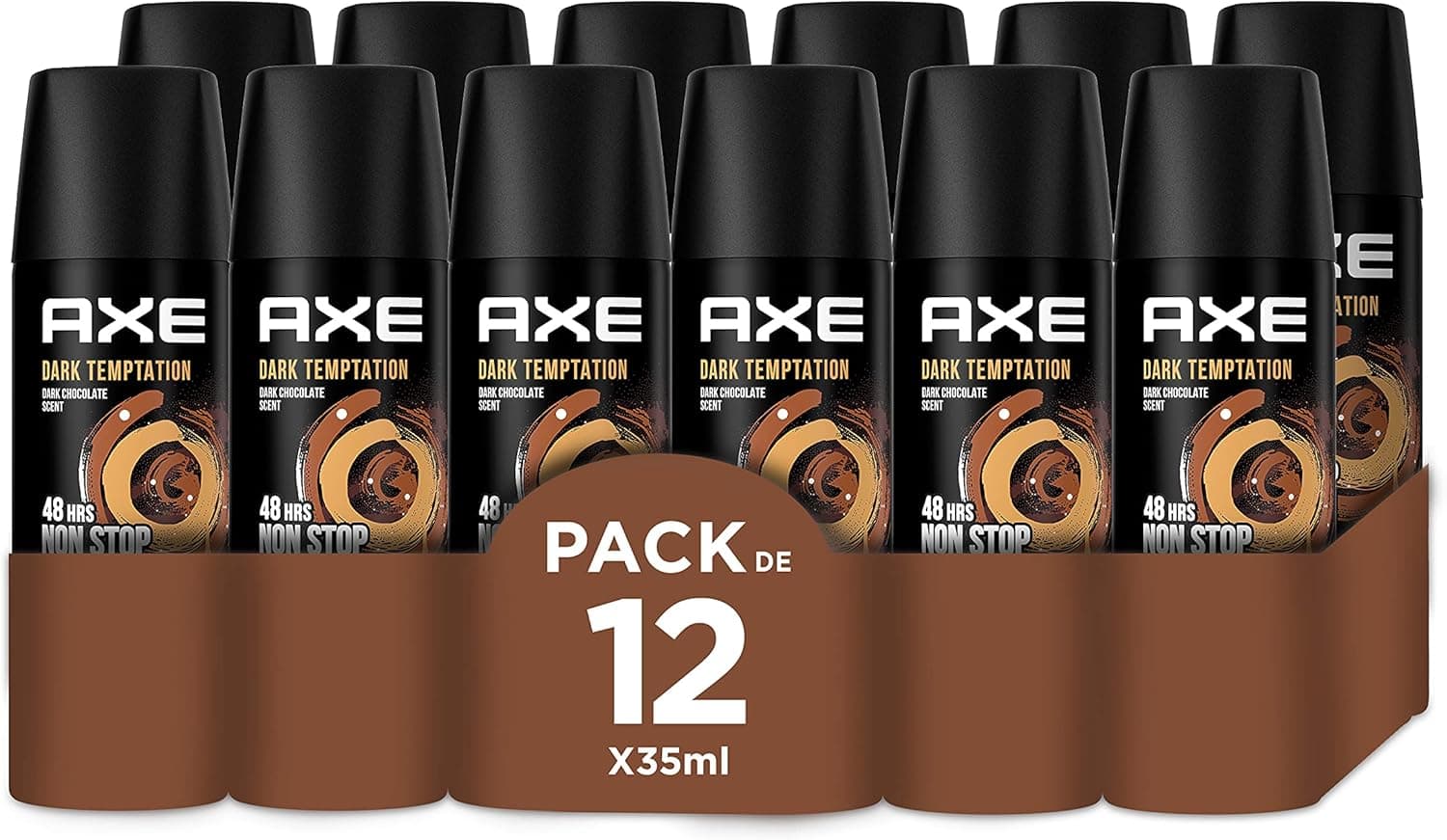Axe Desodorante para homem Bodyspray Dark Temptation 35 ml, conjunto de 12