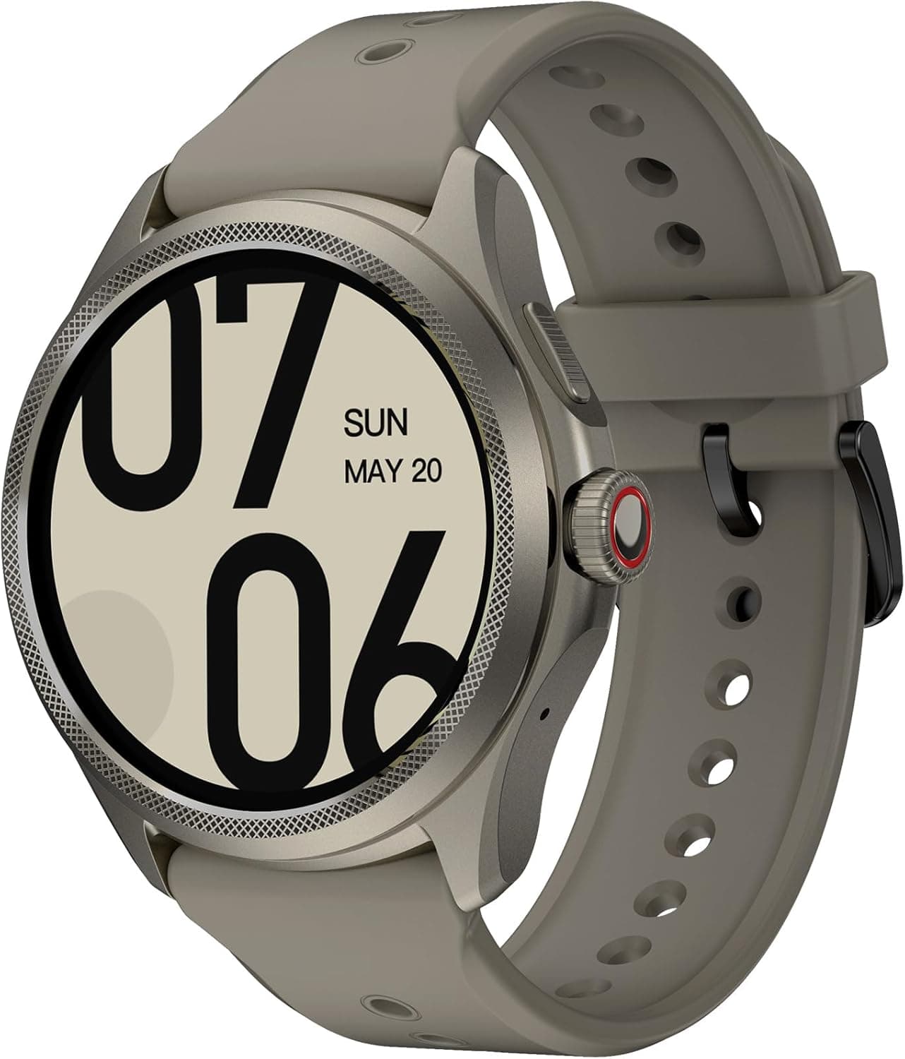 Ticwatch Pro 5 Sandstone | Smartwatch Wear OS com GPS, bússola, 80 horas de autonomia e NFC