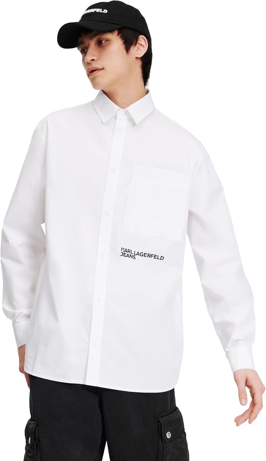 KARL LAGERFELD JEANS Camiseta de tecido regular para homem