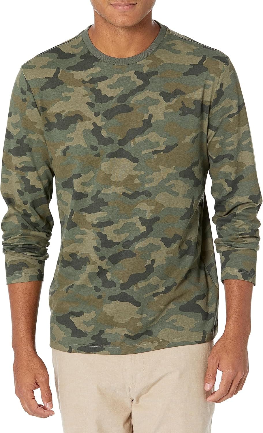 Amazon Essentials T-shirt de manga comprida e ajuste ajustado para homem