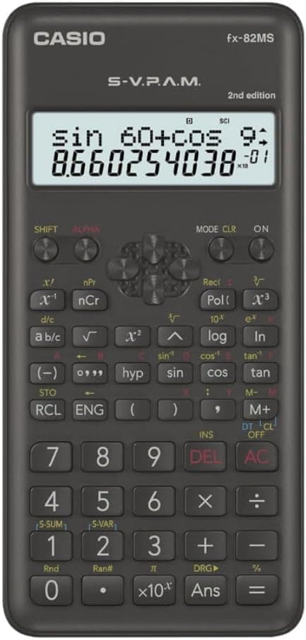 Casio FX-82MS-2-S-ET-B | Calculadora científica com visor de duas linhas