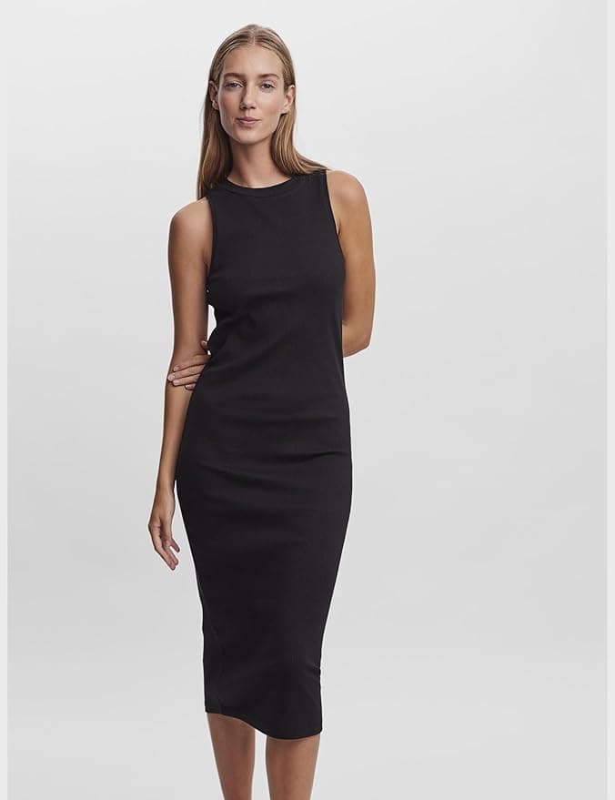 Vero Moda Vmlavender SL Calf Dress VMA Noos Vestido para mulher