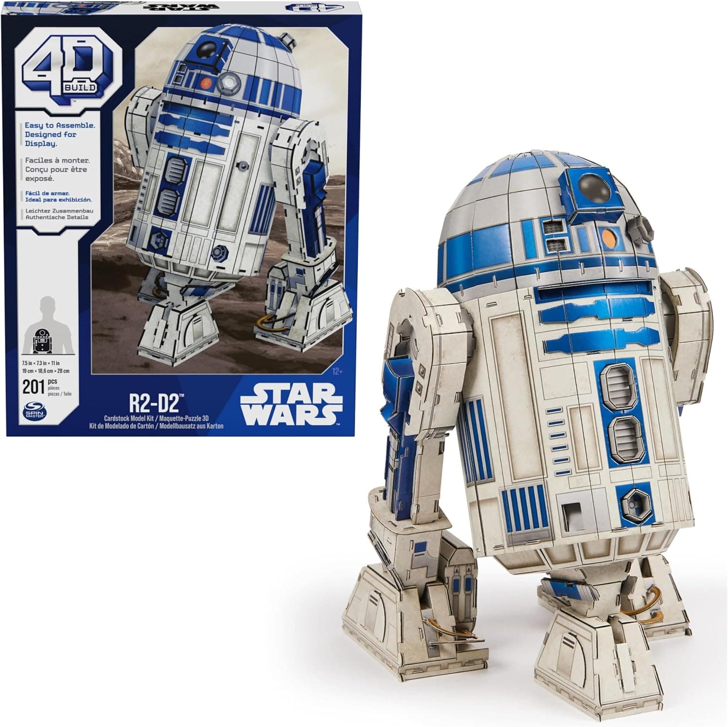 4D Build R2-D2 | Puzzle 3D de Star Wars para adultos e crianças a partir dos 12 anos