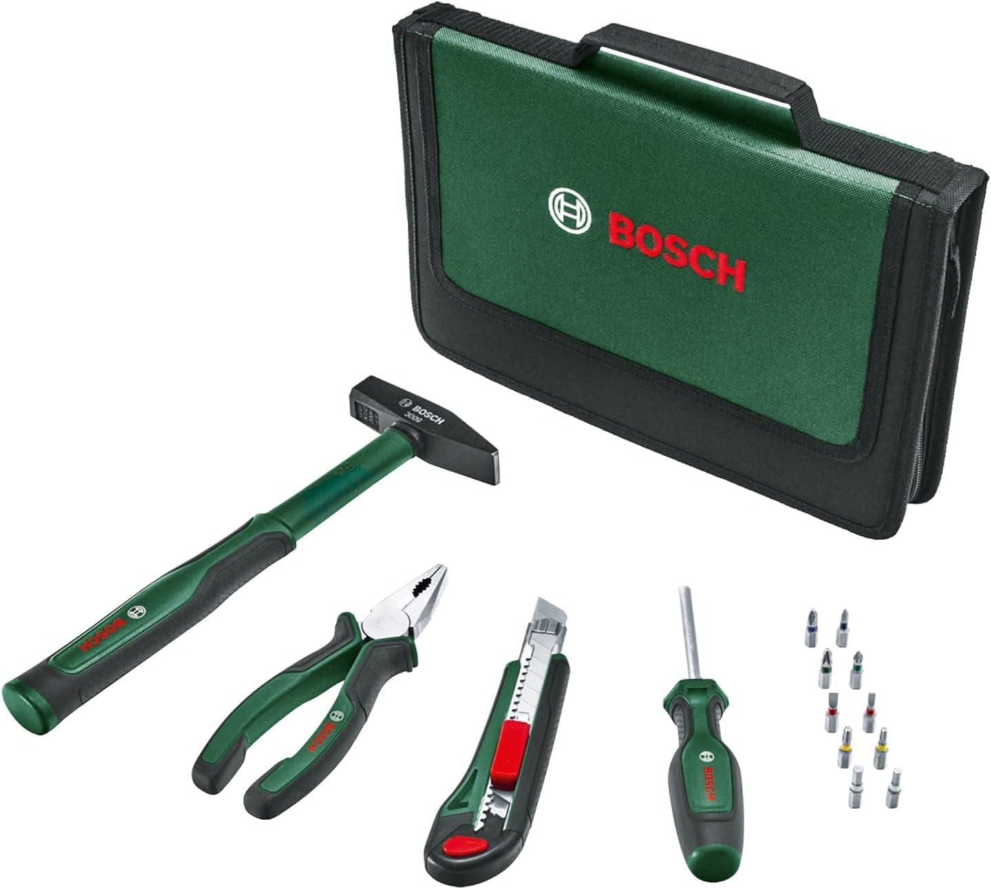 Bosch Easy Starter | Conjunto de 14 ferramentas manuais básicas para casa e bricolage