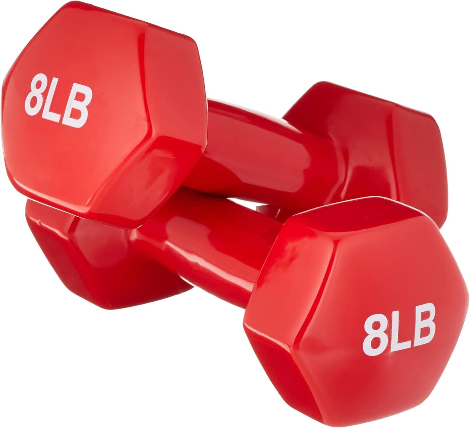 Amazon Basics - Conjunto de 2 halteres de 8 libras (3,6 kg) cada
