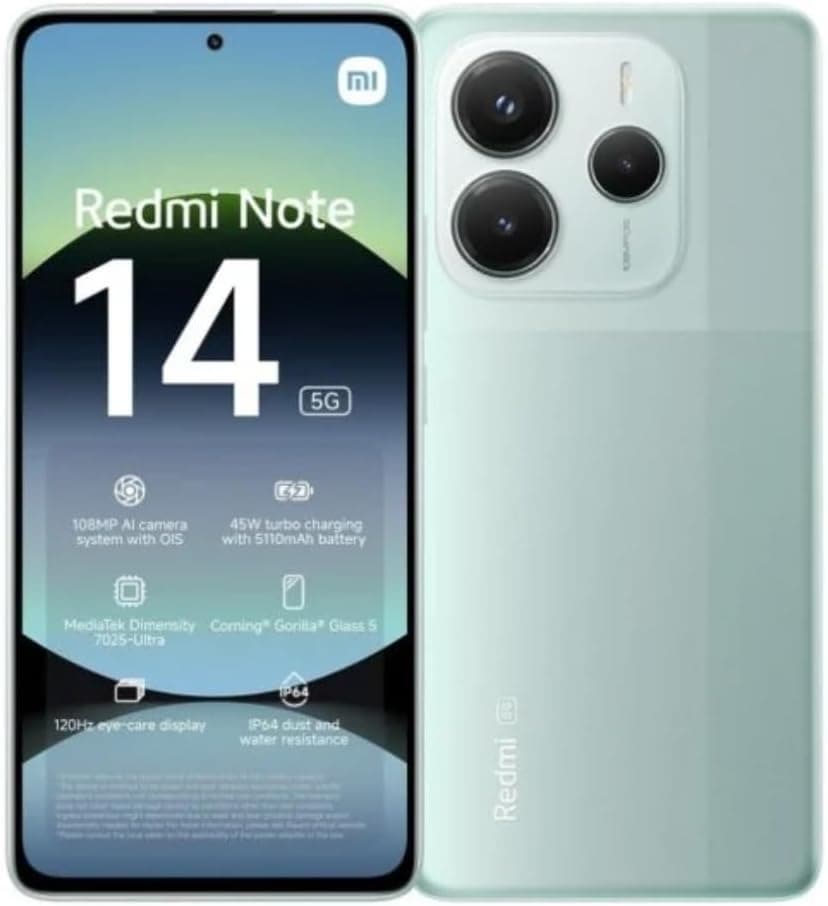 Xiaomi Redmi Note 14 5G | Smartphone desbloqueado 8 GB 256 GB ecrã 6,67 polegadas