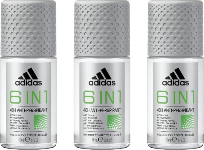 Adidas - 6 em 1 Anti-Perspirant Roll On, desodorizante em formato roll on 50 ml