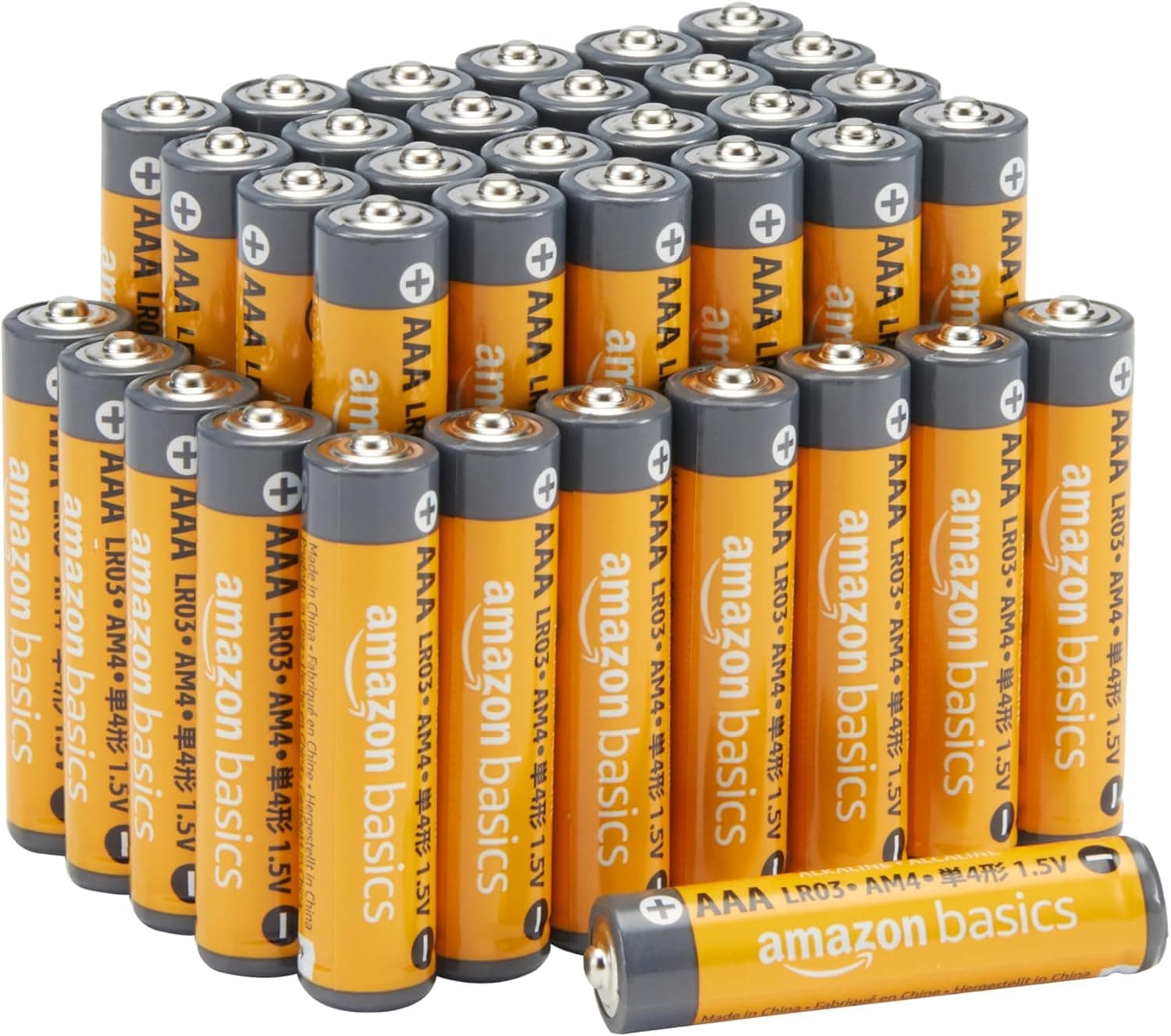 Amazon Basics AAA | Pack de 36 pilhas alcalinas de alto desempenho 1,5 V