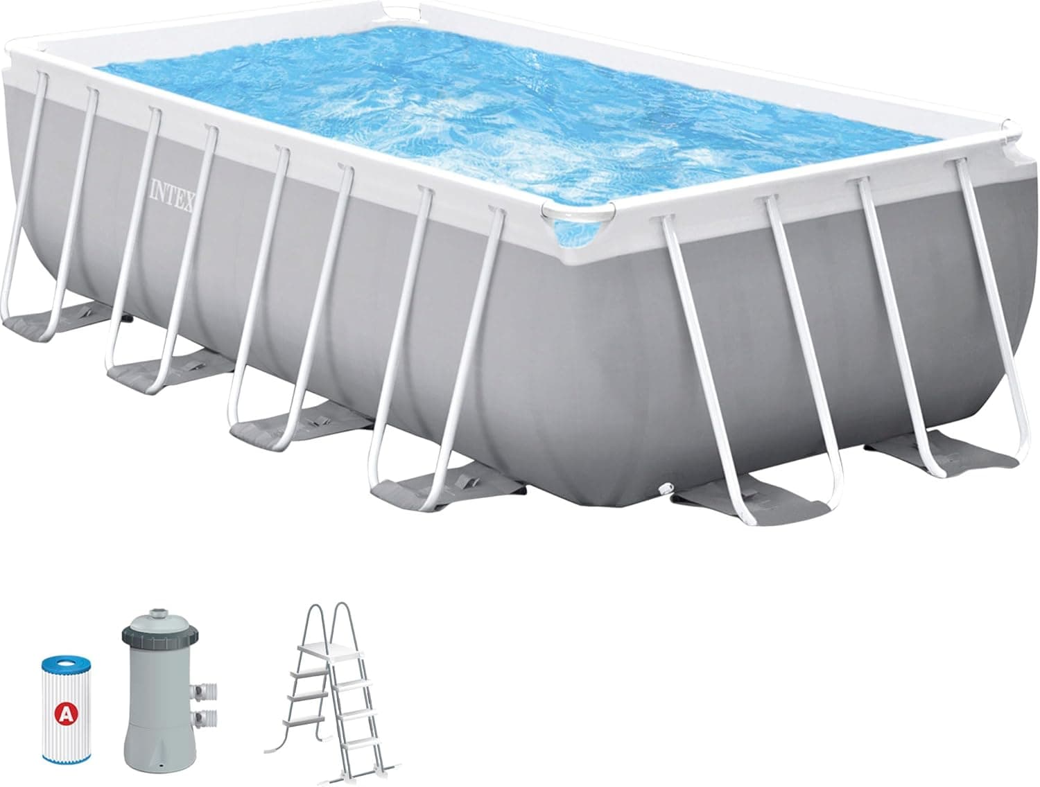 INTEX 55243 Piscina desmontável retangular com depuradora Prism Frame