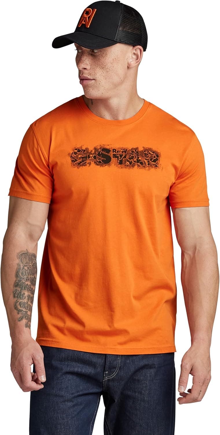 G-STAR T-shirt Distressed Logo para homem
