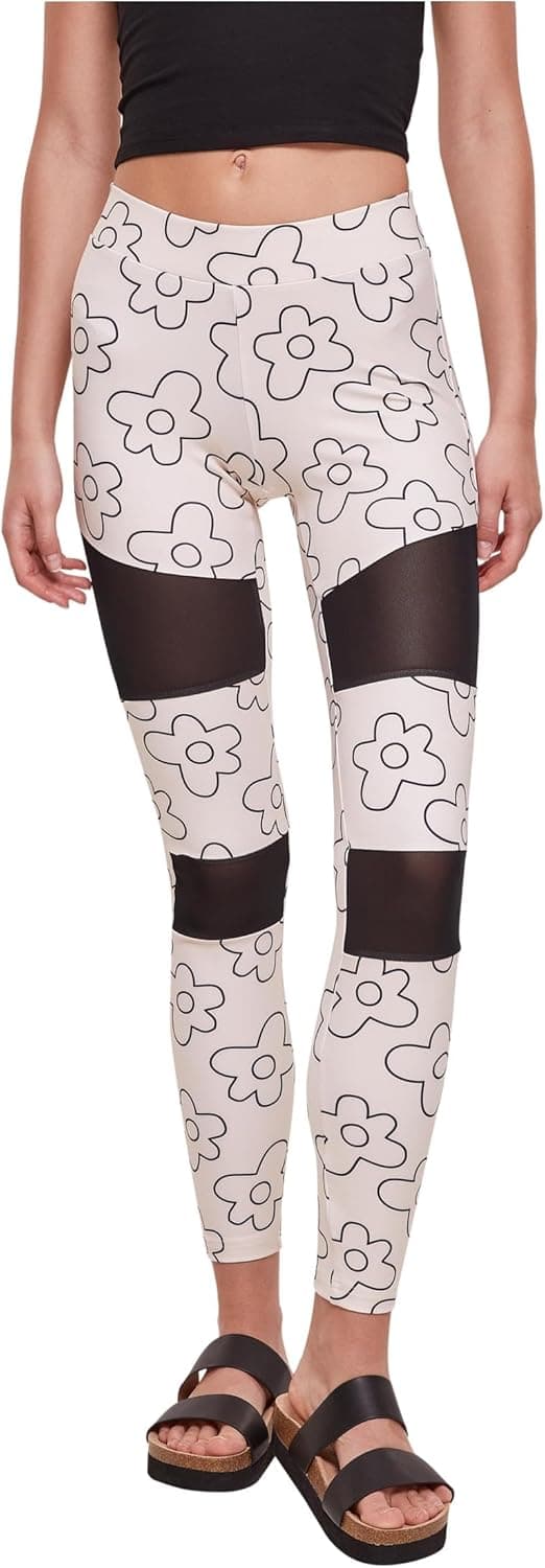 Urban Classics Ladies Tech Mesh AOP Leggings para mulher